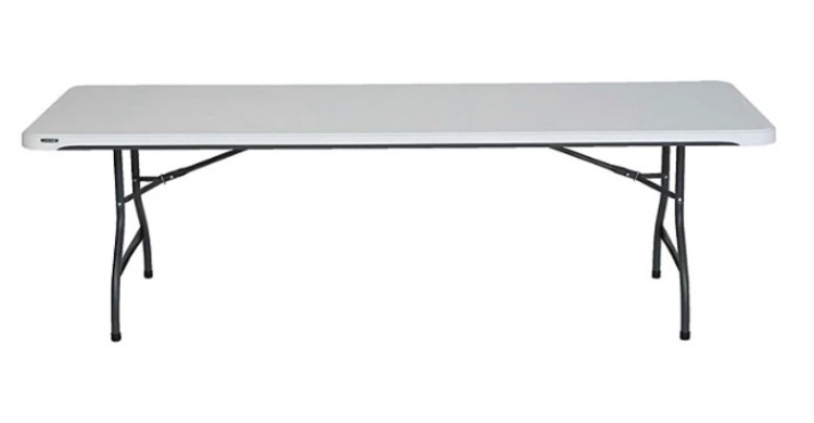 8ft Rectangular White Table