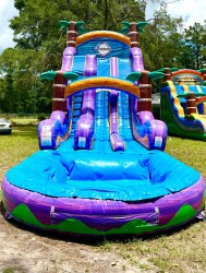 hur202 1752111349 22 Foot Purple Hurricane Dual Lane Water Slide