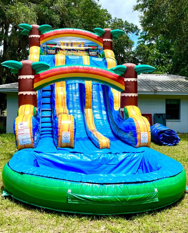 18 Foot Tiki Plunge Dual Lane Slide